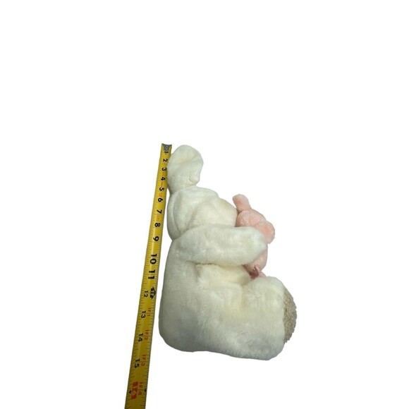 VTG Chosun Momma & Baby Plush White Bunny Rabbit Holding Pink Baby Bunny Toy - Picture 11 of 14